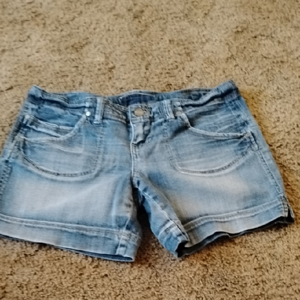 Women’s Washed Blue Denim Shorts